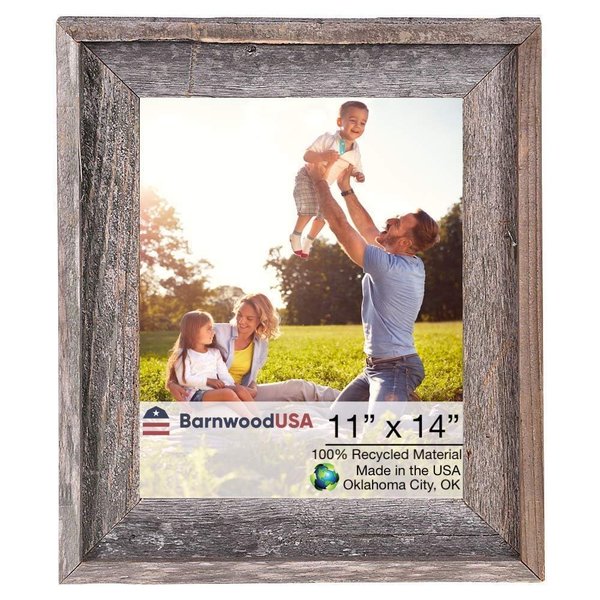 Barnwoodusa Rustic Signature Reclaimed 11x14 Picture Frame with 2" Molding 672713210702